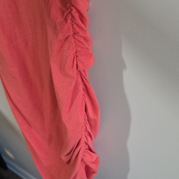 2/$20 Mango - Pink Ruched Wrap Midi Dress - Size Small - Picture 4 of 4